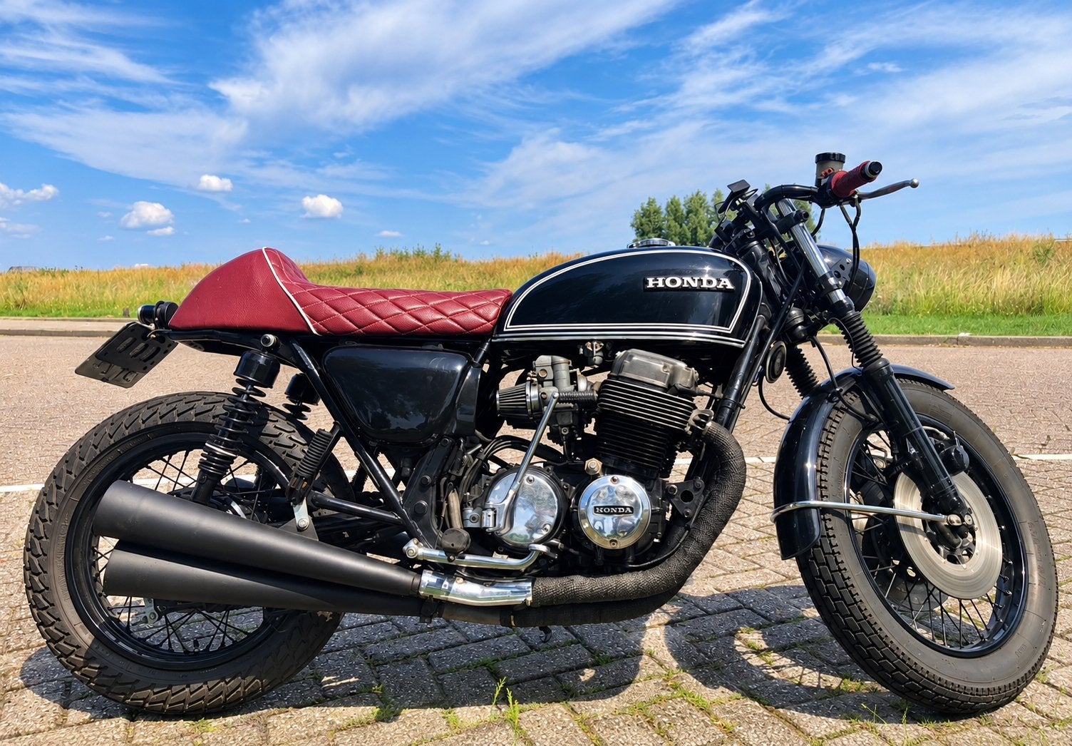 Honda CB750 Four Caféracer (1977) Blauw kenteken, Motoren, 4 cilinders, Particulier, Naked bike