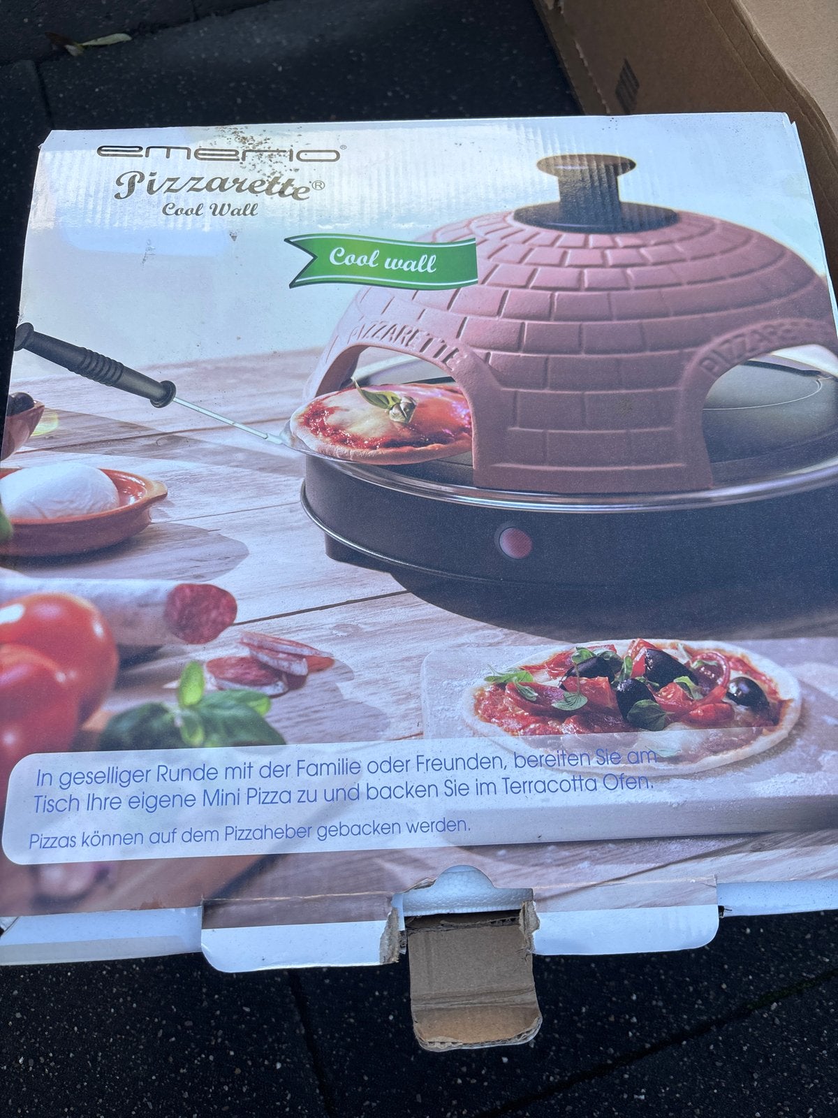 Emerio Pizzarette Cool Wall - 4 personen, Ophalen, Zo goed als nieuw, Overige merken, Pizzaoven