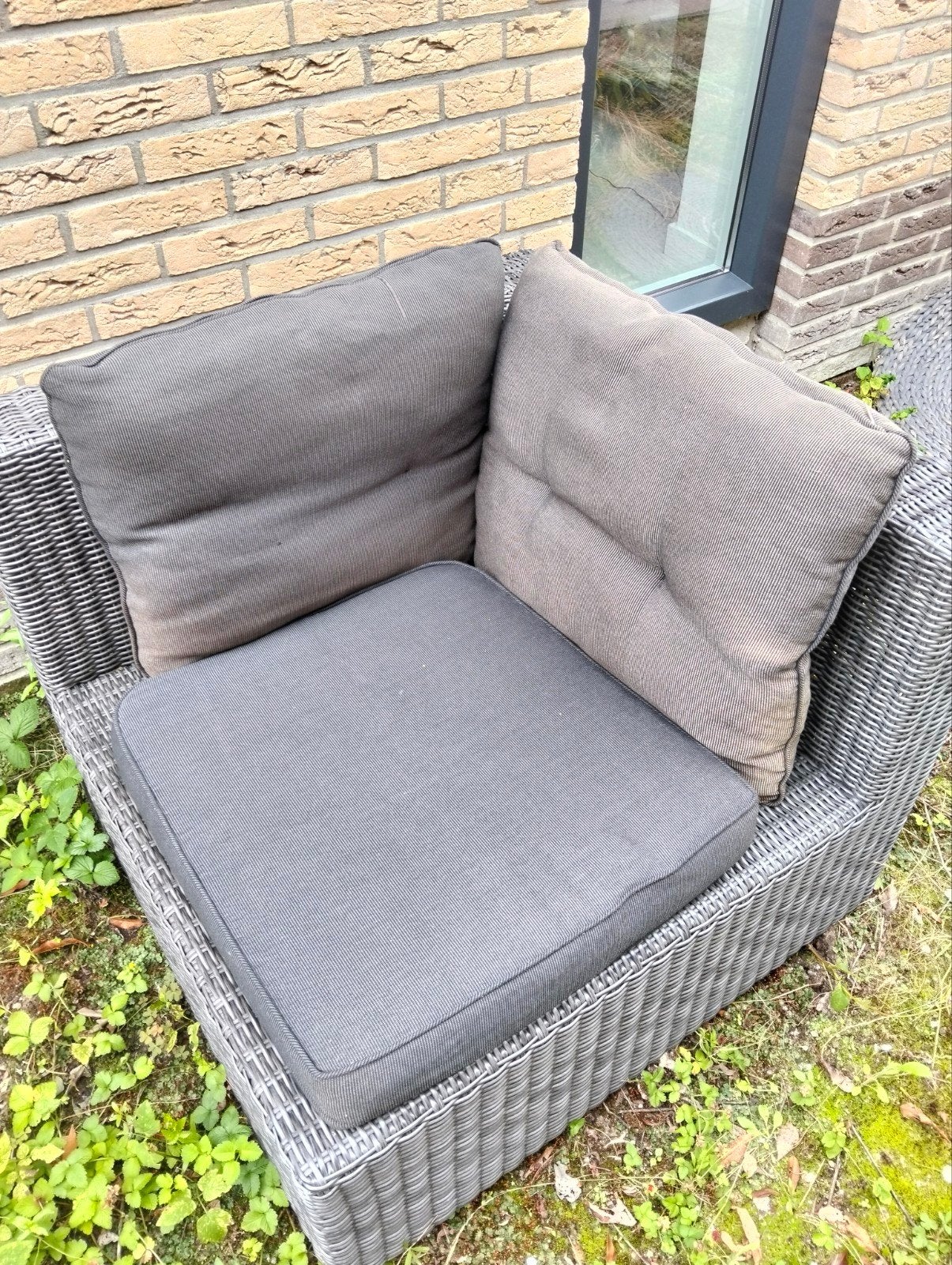 Bellagio Wicker hoekstuk antraciet, Ophalen, Gebruikt, Wicker