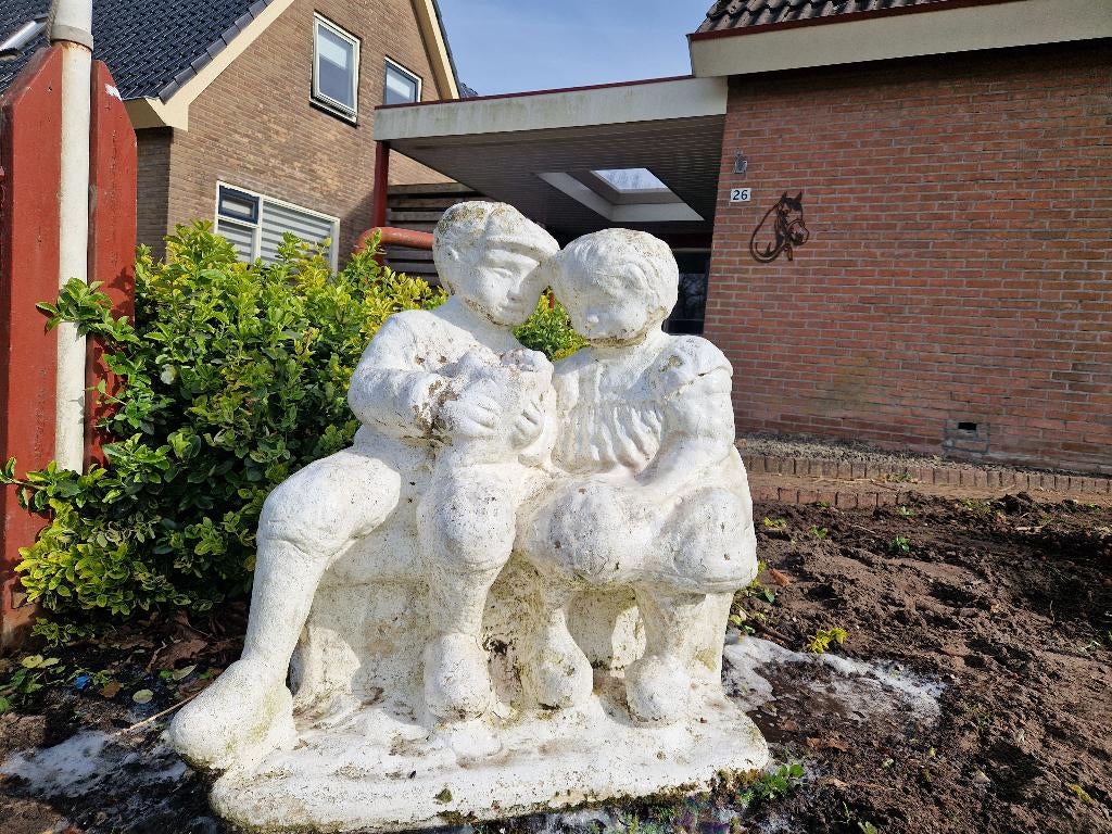 Tuin beeld, Tuin en Terras, Ophalen of Verzenden, Gebruikt, Beton, Mensenbeeld