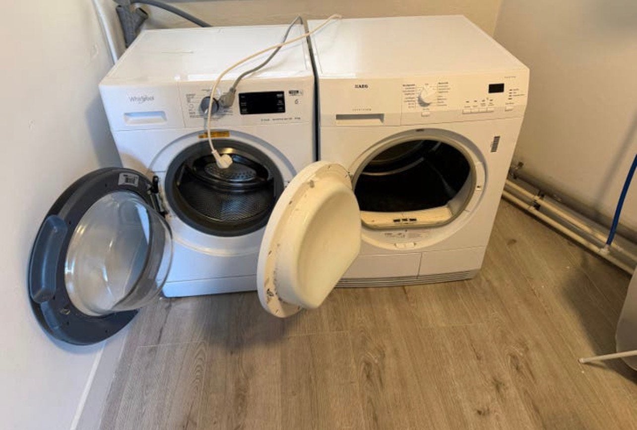 Wasmachine en droger, Ophalen, 1200 tot 1600 toeren, Gebruikt, Voorlader