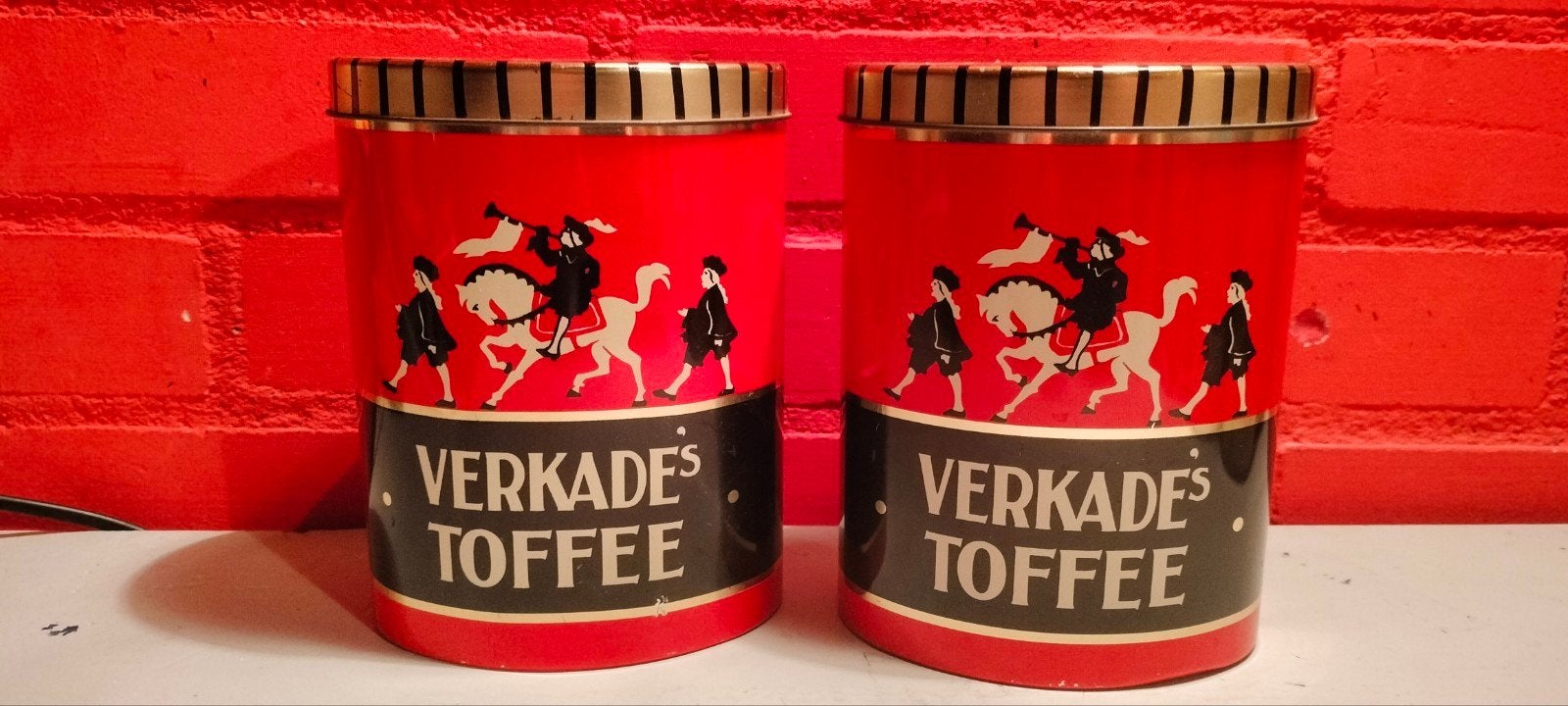 Vintage Verkade's Toffee Blikken - Set van 2, Ophalen of Verzenden