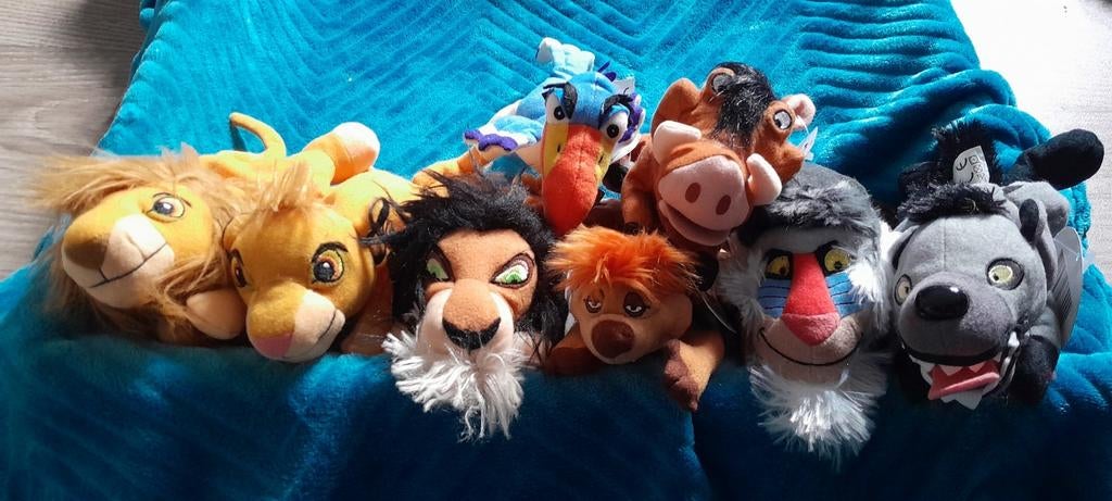 Disney Leeuwenkoning Knuffels - Complete Set met Labels, Disney, Disney, Ophalen of Verzenden, Middelgroot (20 tot 80 cm)