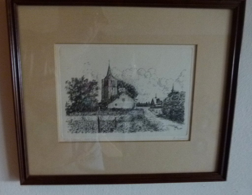 tekning schilderij van b casimir, Ophalen of Verzenden, Zo goed als nieuw, Schilderij