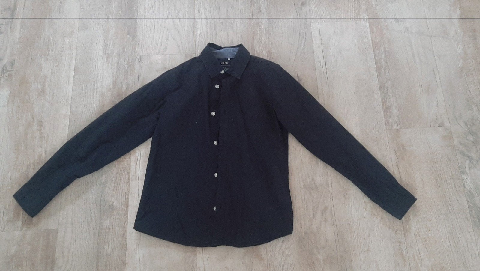 Zwart overhemd blouse maat 146 152, Ophalen, Gebruikt, Jongen of Meisje, Overhemd of Blouse