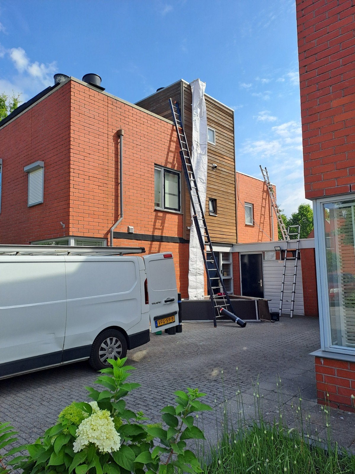 Flexibele stortkoker 9 meter, Doe-het-zelf en Verbouw, Ladders en Trappen, Ophalen of Verzenden, Gebruikt, 4 meter of meer