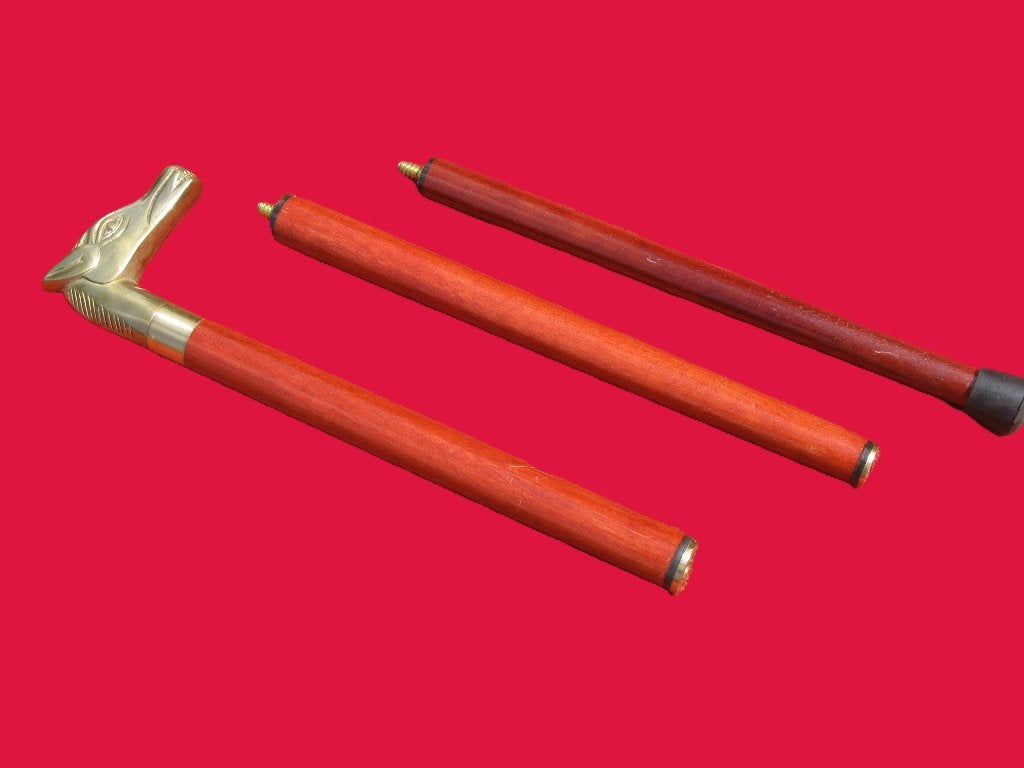 3 Delige wandelstok met geheime opbergvak., Ophalen, Zo goed als nieuw