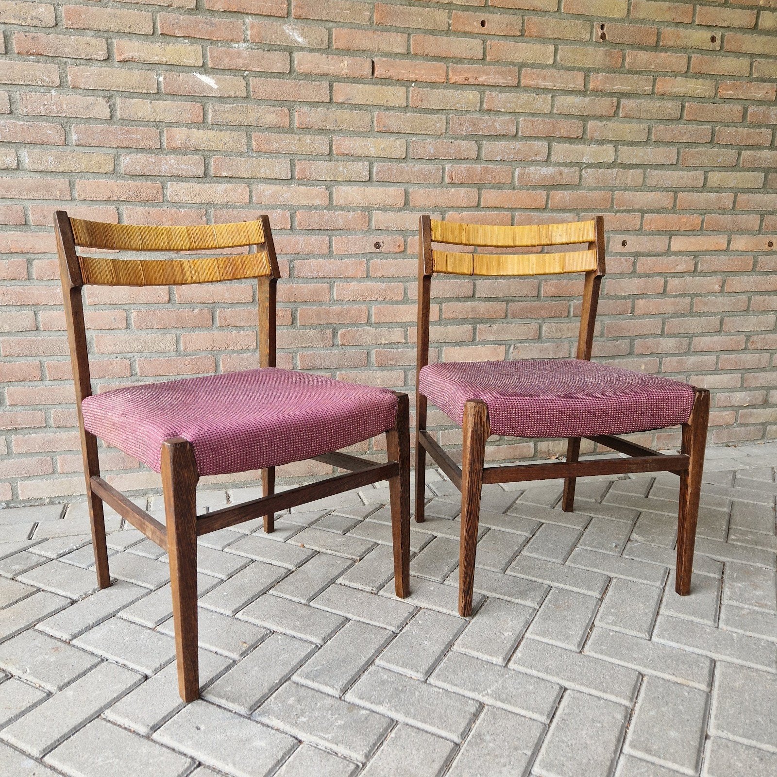 2 vintage stoelen eetkamerstoelen wengé, Kolibrivintagehal@gmail.com, Twee, Kolibri vintage, Ophalen of Verzenden
