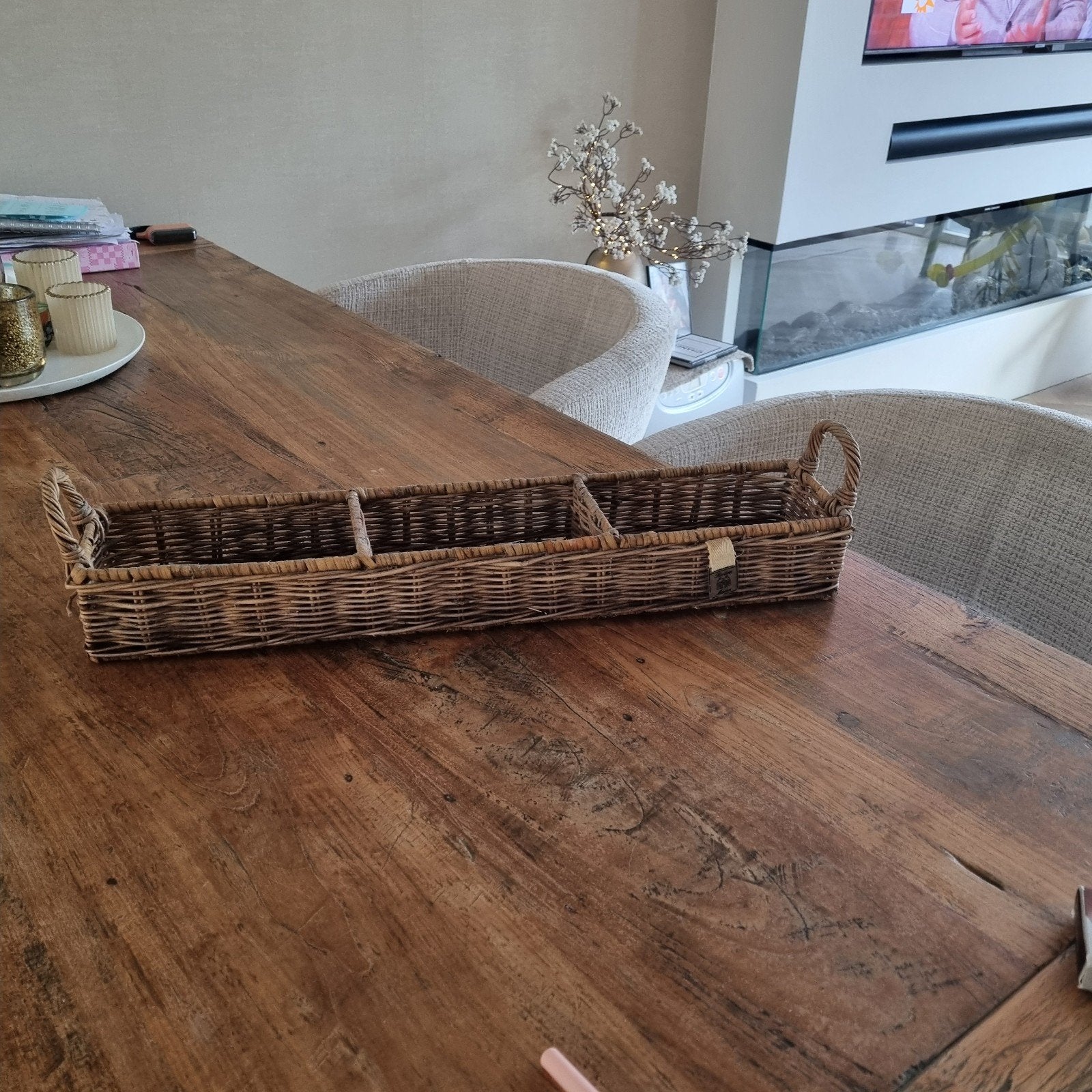 RIVIERA MAISON  vakken mandje, Ophalen, Zo goed als nieuw, Hout