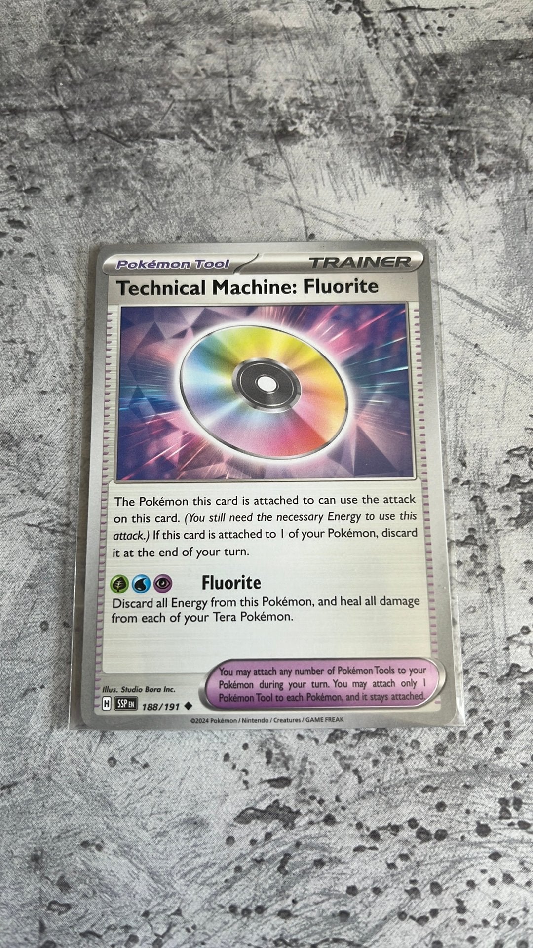 Technical machine: fluorite pokemon kaart, Ophalen, Zo goed als nieuw, Losse kaart