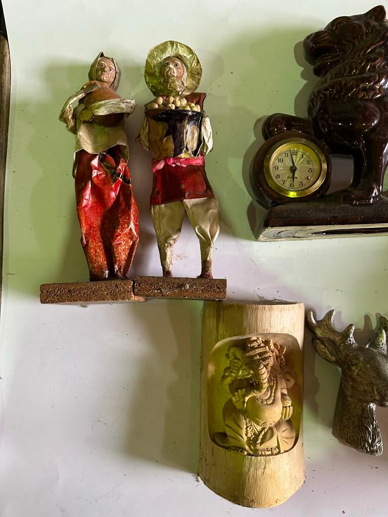 Vintage beeldjes porselein, hout en gips, Ophalen
