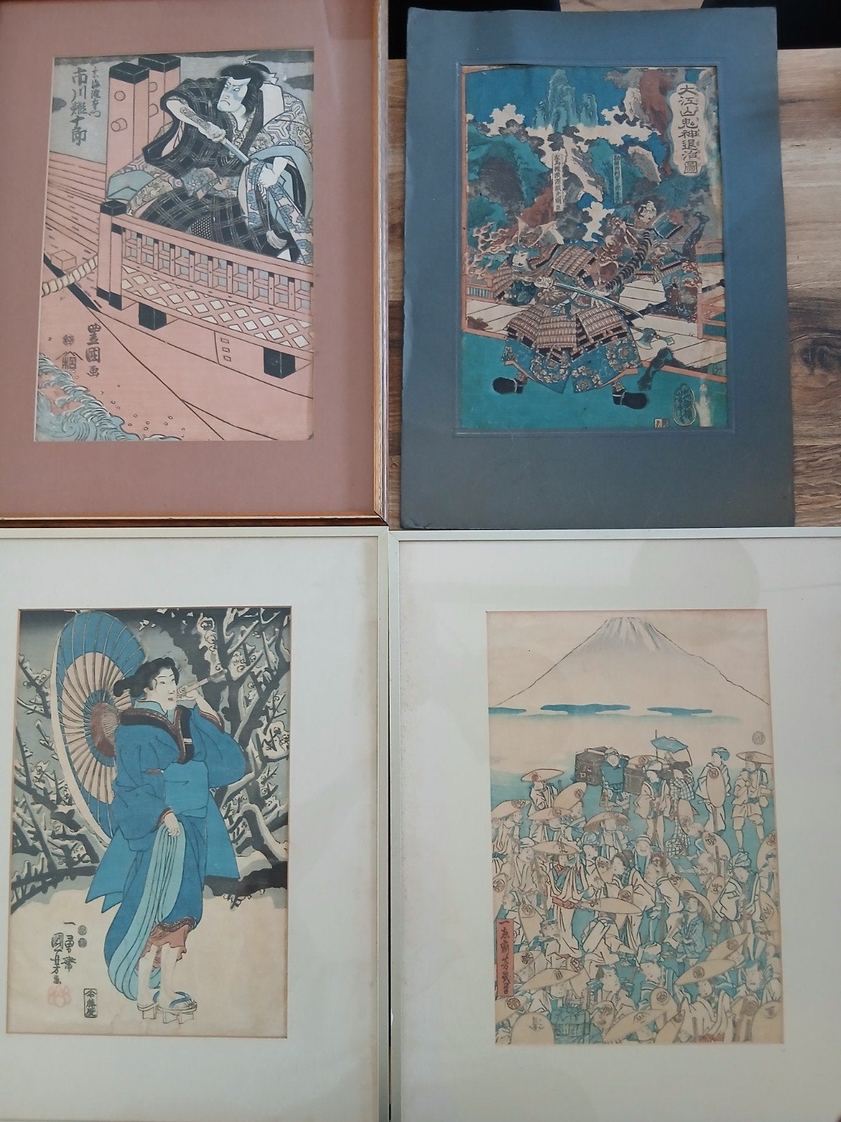 Japanse 19e eeuwse originele houtsneden en veel boeken, Ophalen, Houtsnede, 1800 - 1899
