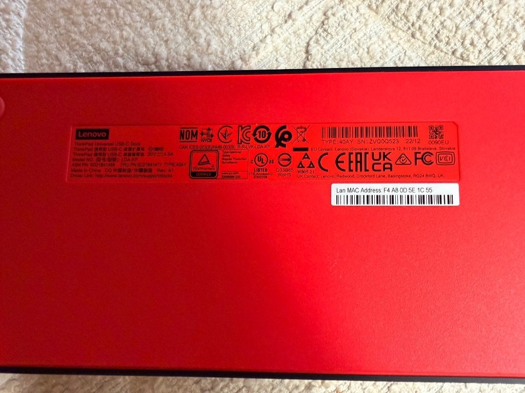 2 x usb-c dock LDA-KP / ldc-g2  inclusief 1 adapter en 1 90w, Ophalen of Verzenden, Zo goed als nieuw, Lenovo, Docking station