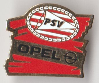PSV- Opel vintage voetbal pin, Verzamelen, Speldjes, Pins en Buttons, Verzenden, Zo goed als nieuw, Sport