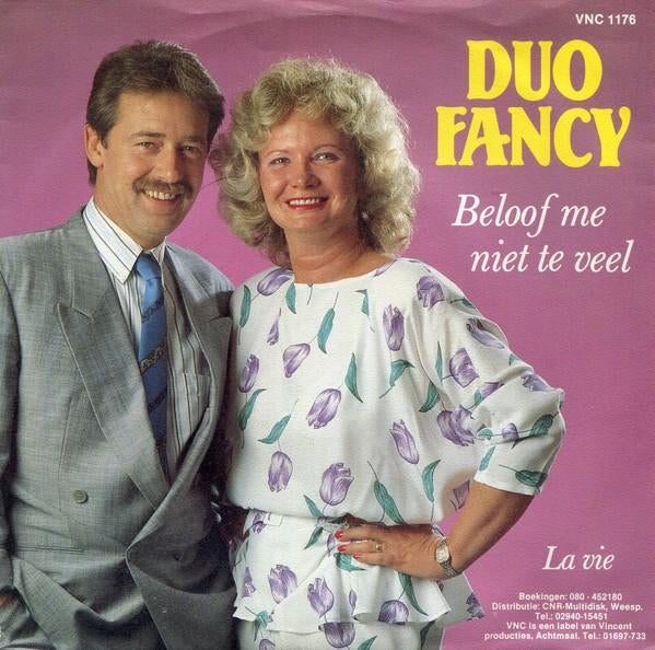 Vinylsingle duo fancy gezocht, Ophalen of Verzenden, Zo goed als nieuw, Overige formaten, Levenslied of Smartlap