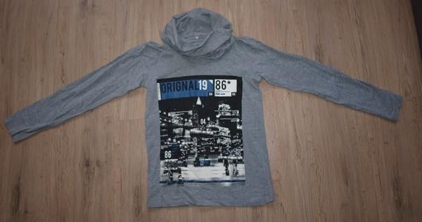 Grijze Longsleeve met Print van Name It (140), Kinderen en Baby's, Kinderkleding | Maat 140, Gebruikt, Ophalen of Verzenden, Shirt of Longsleeve