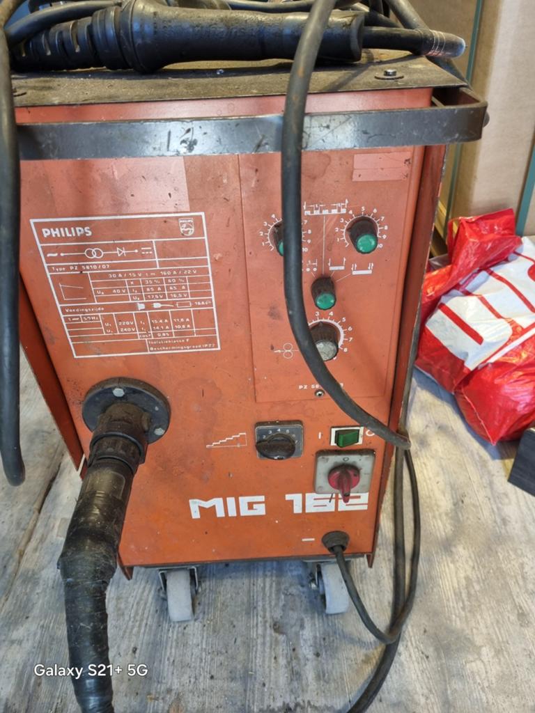 Philips MIG 182 Lasapparaat met CO2-fles, Ophalen of Verzenden, Gebruikt, 150 tot 250 ampère, Co2