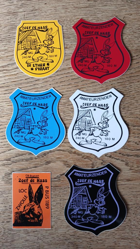 Sticker piraat zendamateur radio Zoef de Haas, ZWOLLE, Ophalen of Verzenden, Zo goed als nieuw
