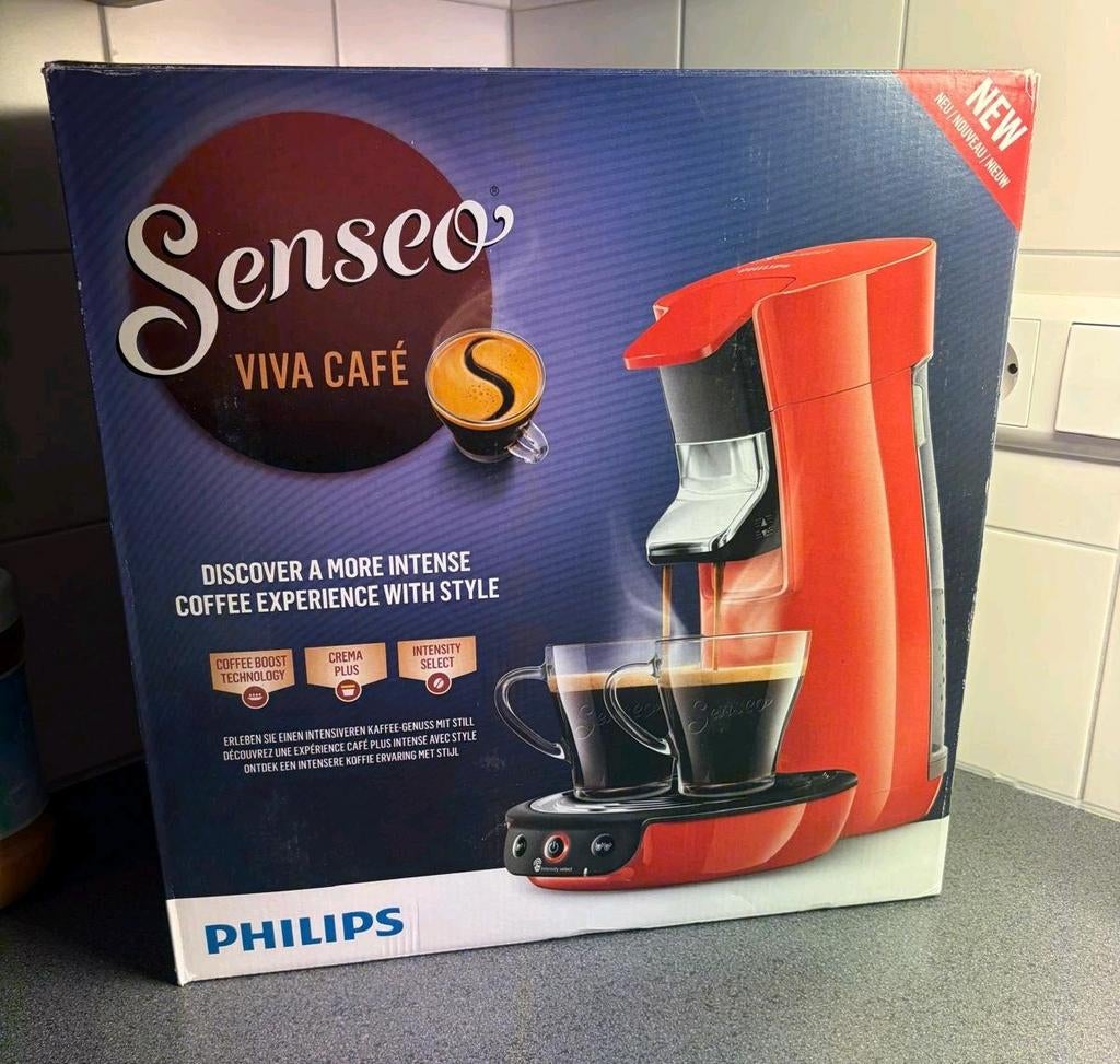 Senseo Viva Café Rood zo goed als nieuw koffiezetapparaat, Witgoed en Apparatuur, Koffiezetapparaten, Koffiemachine, Ophalen of Verzenden