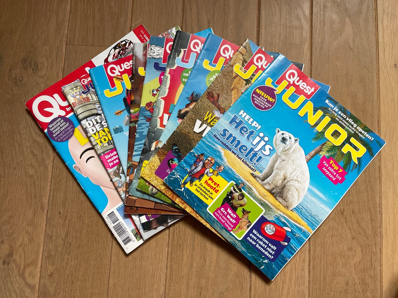 Stapeltje Quest Junior magazines (ca. 2017-2020), Boeken, Ophalen, Gelezen, Wetenschap en Natuur