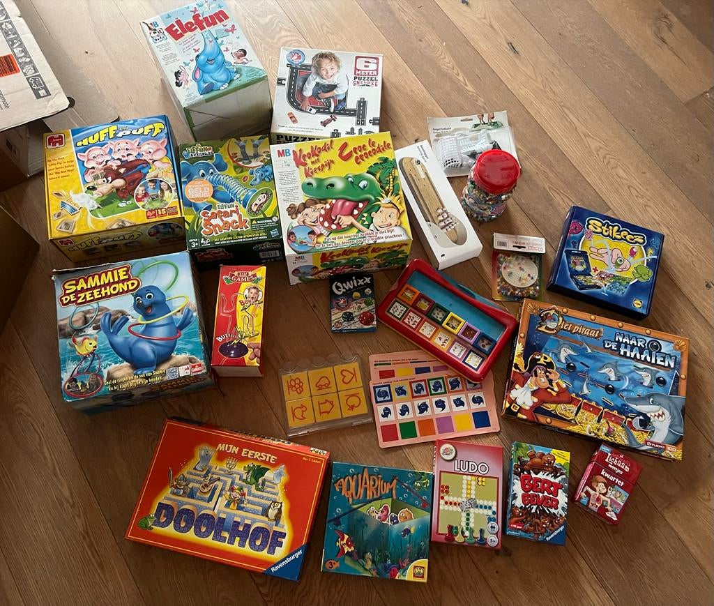 20+ Diverse bordspellen Doolhof Sammie Huff Puff Krokodil, Ophalen, Gebruikt
