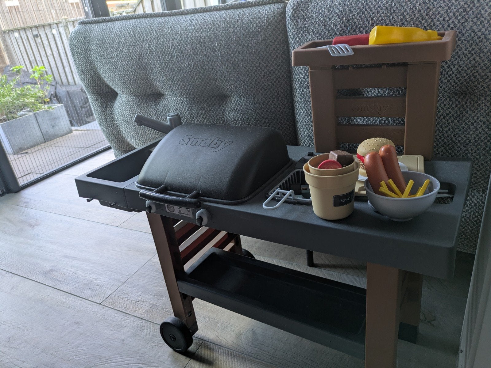 Smoby BBQ speelgoed grill met accessoires, Ophalen, Gebruikt, Jongen of Meisje