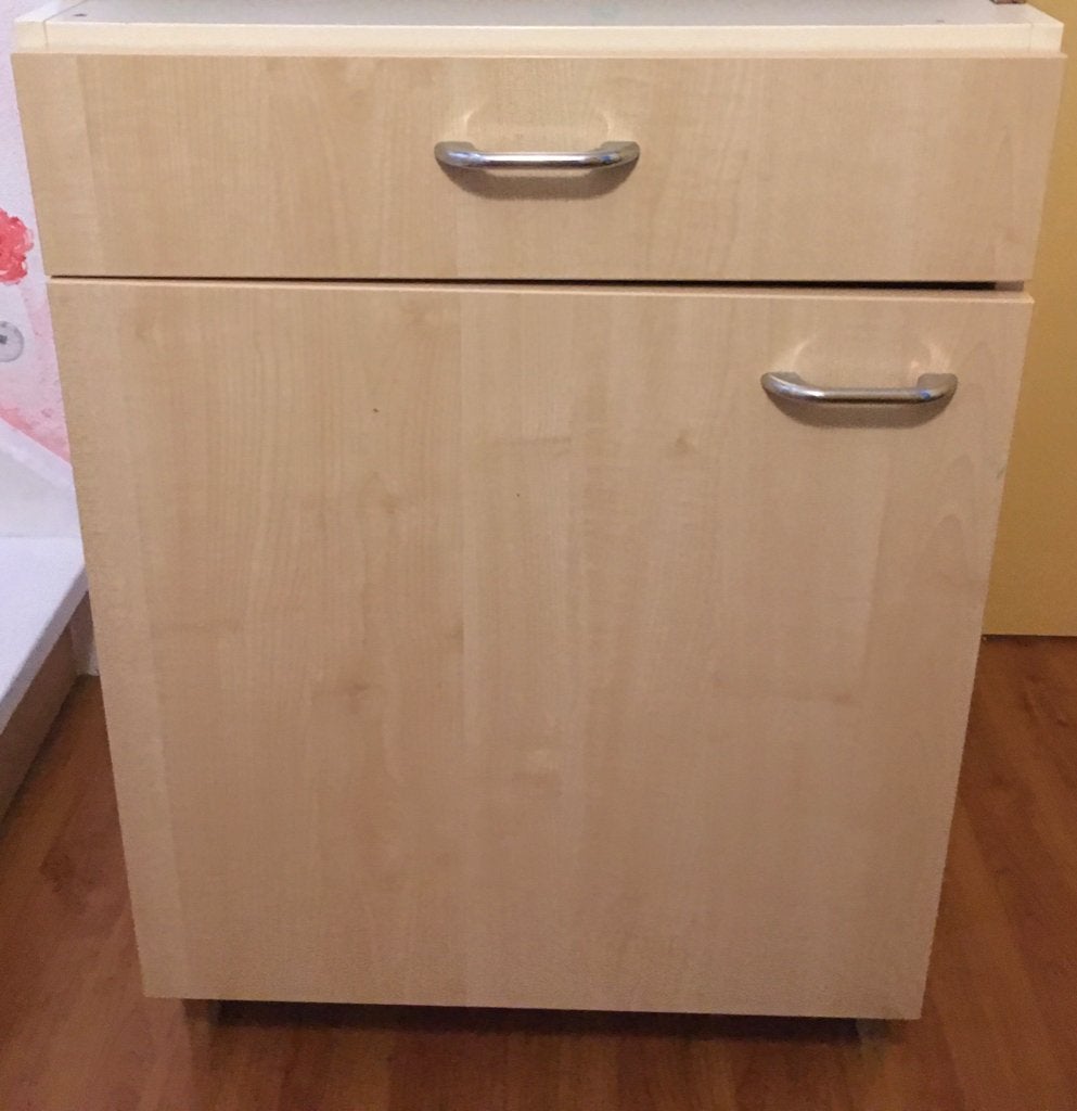 Twee oude keukenkastjes met lade (€15 per stuk), Huis en Inrichting, Kasten | Overige, Ophalen, Gebruikt