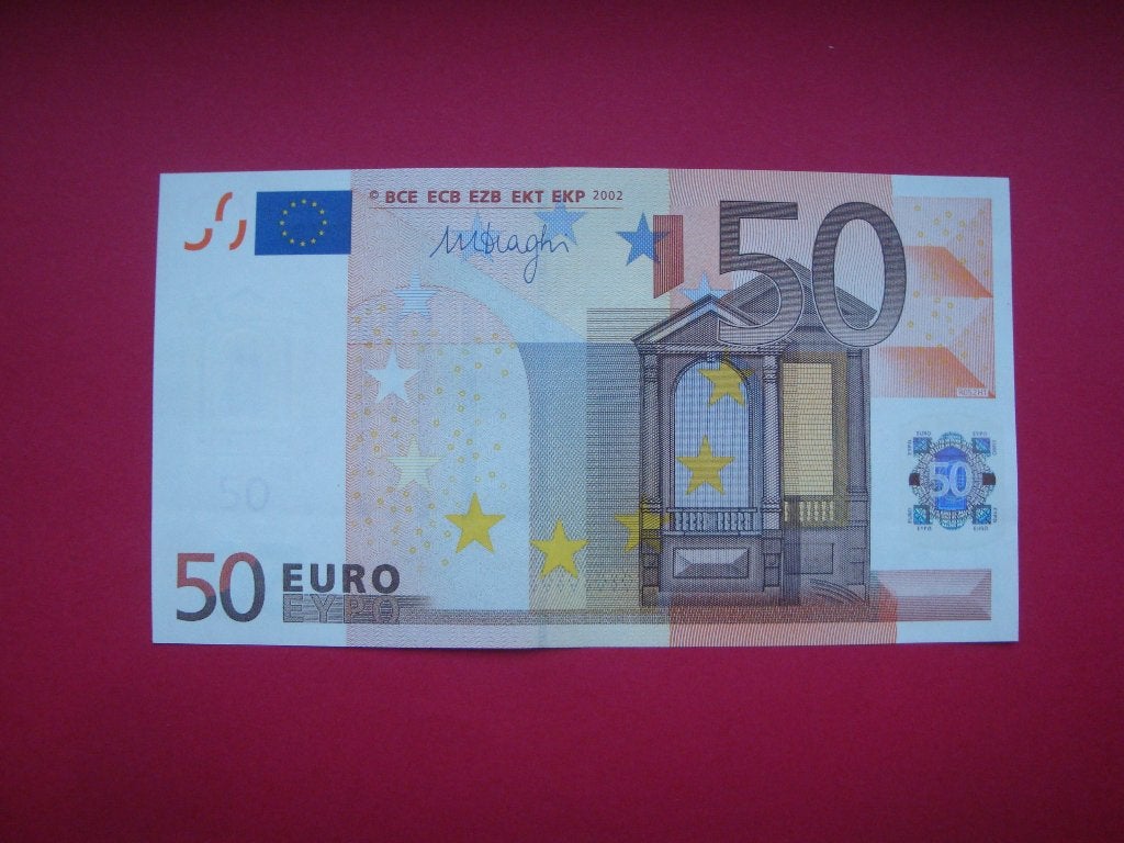 Bankbiljet Slowakije 50 Euro Draghi UNC., Verzenden, Slowakije, 50 euro, Los biljet