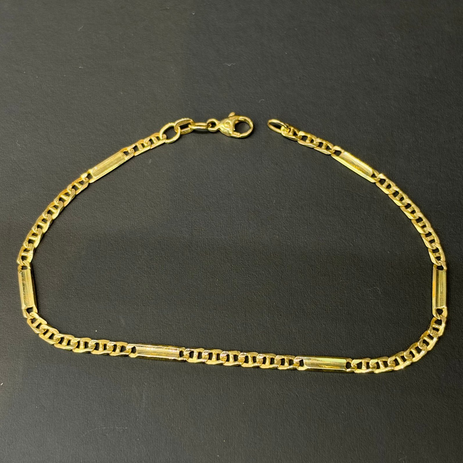 14 karaat gouden armband massief schakel, Sieraden, Tassen en Uiterlijk, Ophalen of Verzenden, Nieuw, Goud