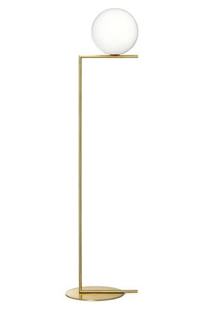 Flos IC F2 messing / opaal, Ophalen, Modern design, Zo goed als nieuw, Glas