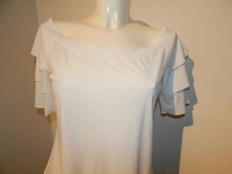 Studio Anneloes wit travel shirt wijde hals laagjes mouw M, Maat 38/40 (M), Studio Anneloes, Verzenden, Wit