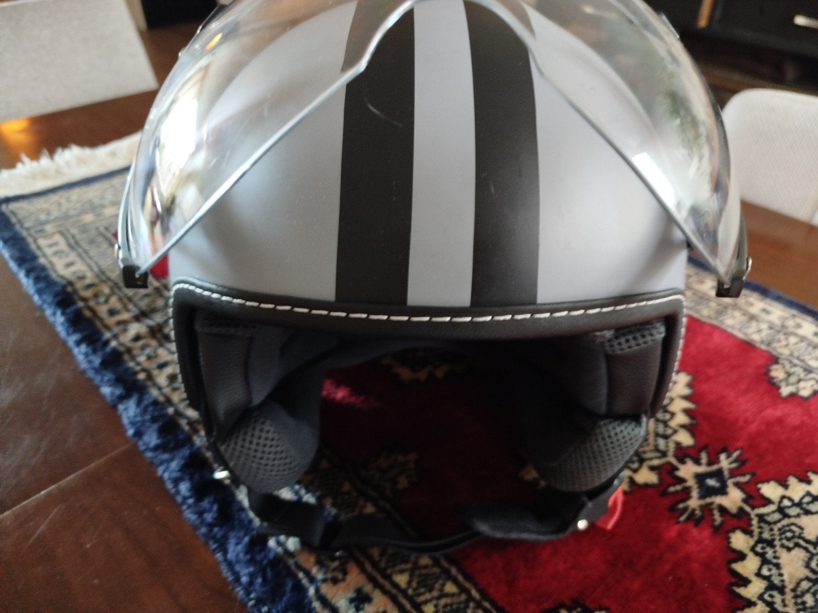 Scooterhelm Maat L 59-60 met opklapbaar vizier, Fietsen en Brommers, Brommerhelmen, Ophalen of Verzenden