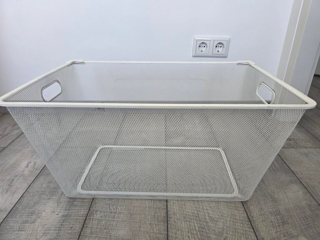 Ikea Witte metalen draadmand, Ophalen of Verzenden, Rond, Overige materialen