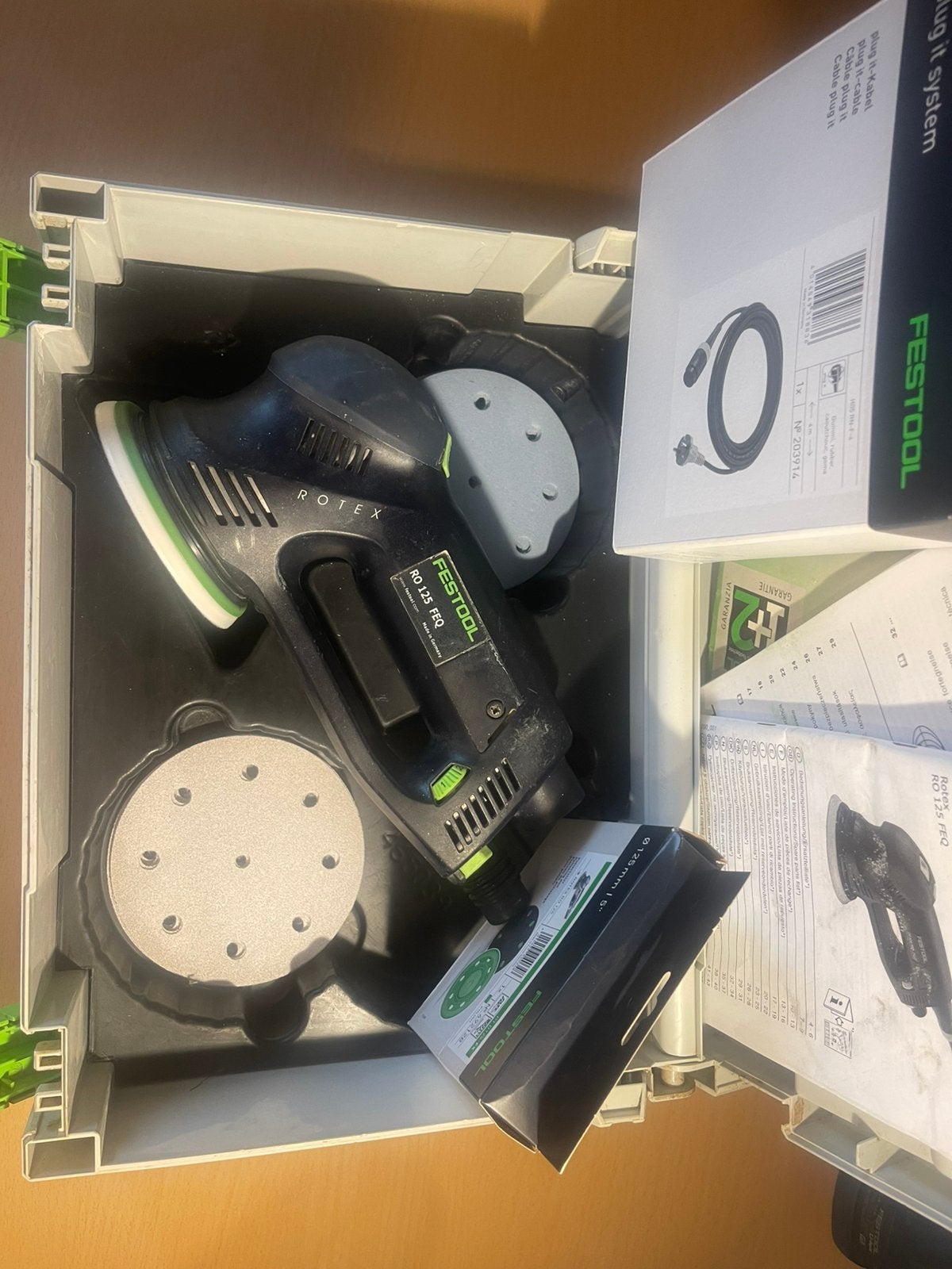⭐️ Festool Rotex RO 125 FEQ in nette staat ⭐️, Ophalen of Verzenden, Zo goed als nieuw, Minder dan 600 watt, Excentrische schuurmachine