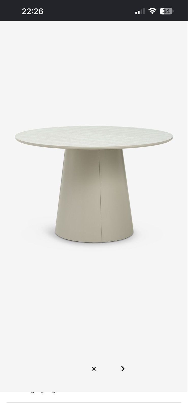 JYSK Eettafel 120 cm ikea rond, Ophalen, Zo goed als nieuw, Rond, 100 tot 150 cm