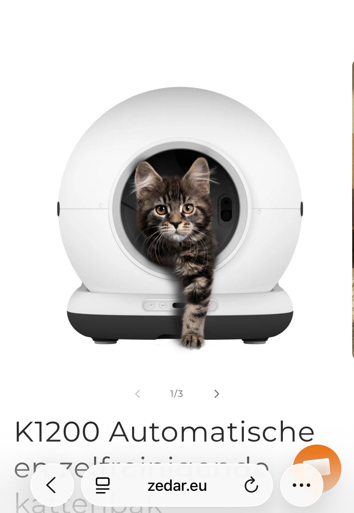 Zedar automatisch kattenbak, Ophalen of Verzenden, Nieuw