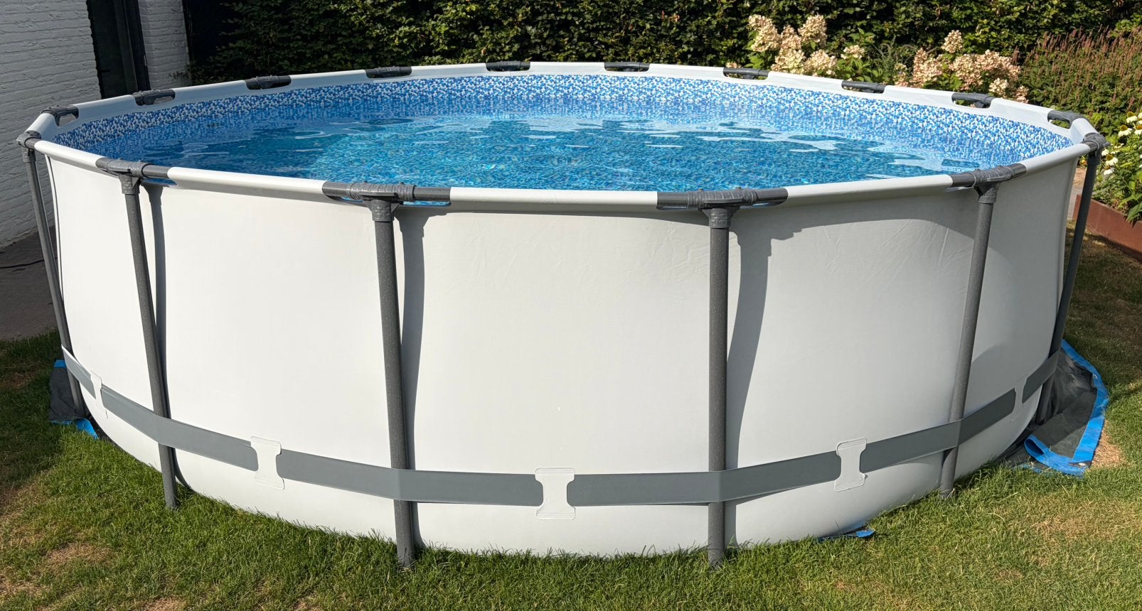 Bestway Steel Pro MAX zwembad, Tuin en Terras, Zwembaden, Rond, 300 cm of meer, Zo goed als nieuw, Opzetzwembad