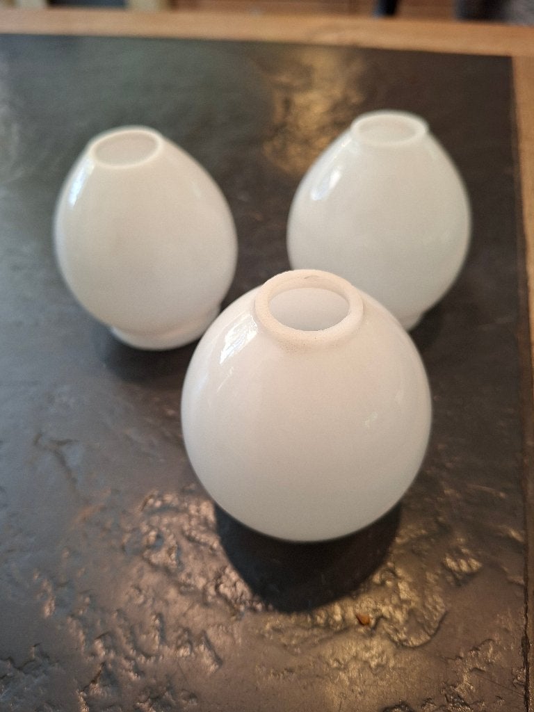 Brocante melkglazen opaalglazen lampenkapjes, Ophalen of Verzenden, Rechthoekig