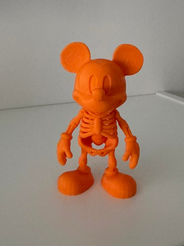 Mickey mouse skeleton 10cm .  Disney fans .Version in orange, Ophalen of Verzenden, Mickey Mouse, Nieuw, Beeldje of Figuurtje