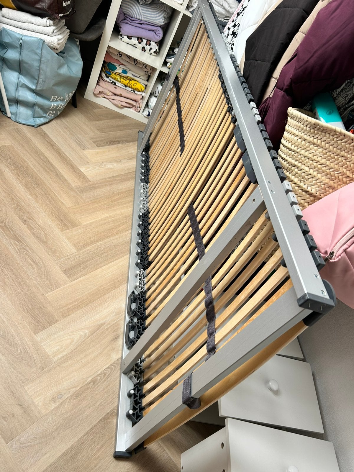 Lattenbodem 1 pers 90x200 stevig, Ophalen, Zo goed als nieuw, Tweepersoons, 140 cm