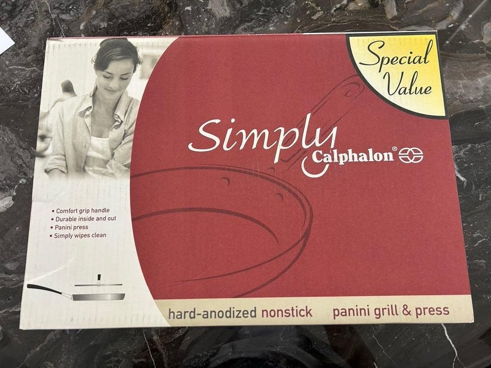Simply Calphalon Panini Grill & Press - Nieuw in doos, Overige typen, Nieuw, Ophalen of Verzenden, Metaal