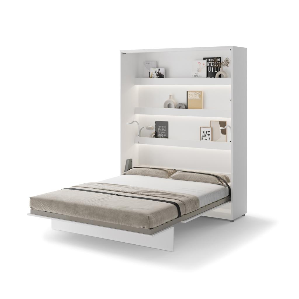 Concept opklapbed verticaal - 160x200 - Wit hoogglans, Niet ingevuld, Niet ingevuld, Niet ingevuld