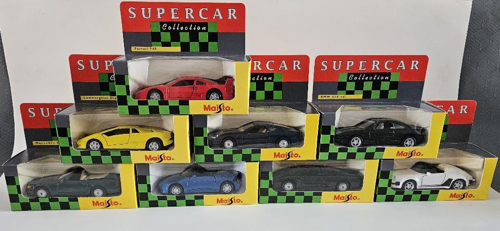 8 Shell collectie jaren '90 Supercars 1:40 origineel nieuwst, Ophalen of Verzenden, Nieuw, Auto, Overige merken