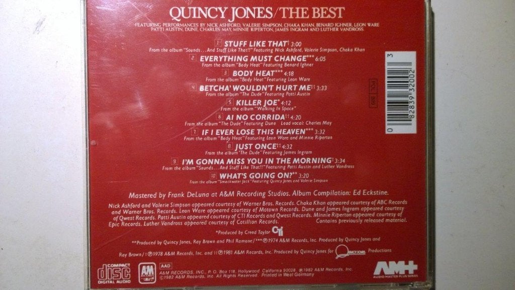 Quincy Jones - The Best, Ophalen of Verzenden, Zo goed als nieuw, Jazz, Album
