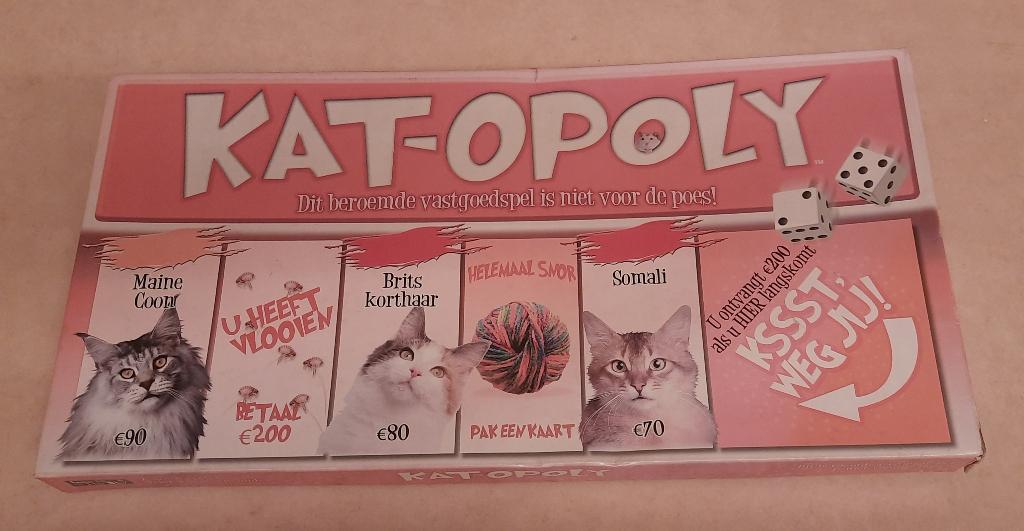 Kat-Opoly ... Nederlandstalige versie, Vijf spelers of meer, Ophalen of Verzenden, Gebruikt, Hasbro
