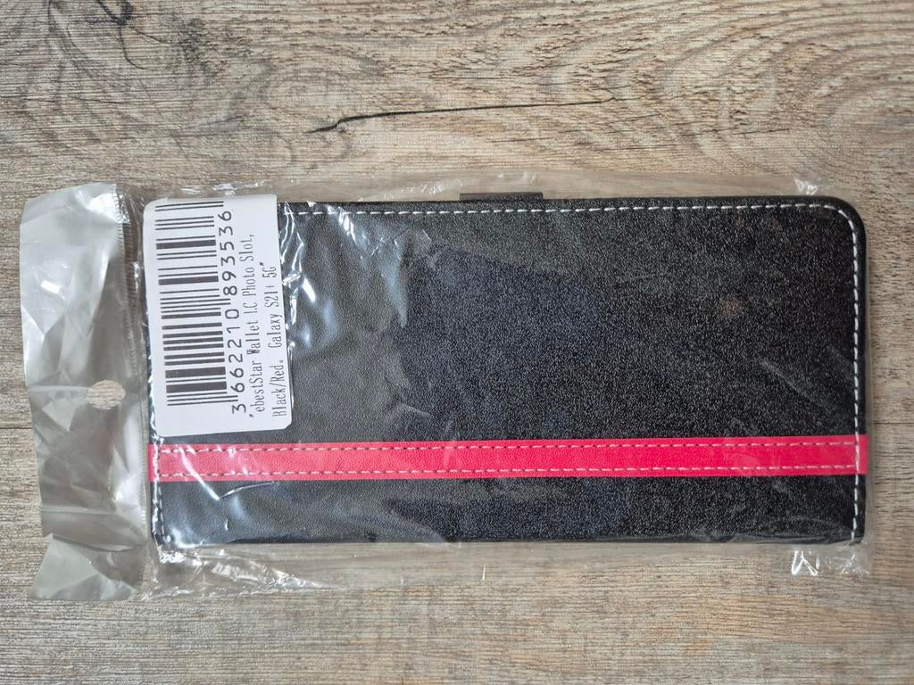 Telefoonhoesje Samsung Galaxy S21 Plus - Zwart/Rood Flipcase, Ophalen of Verzenden, Nieuw, Flipcase