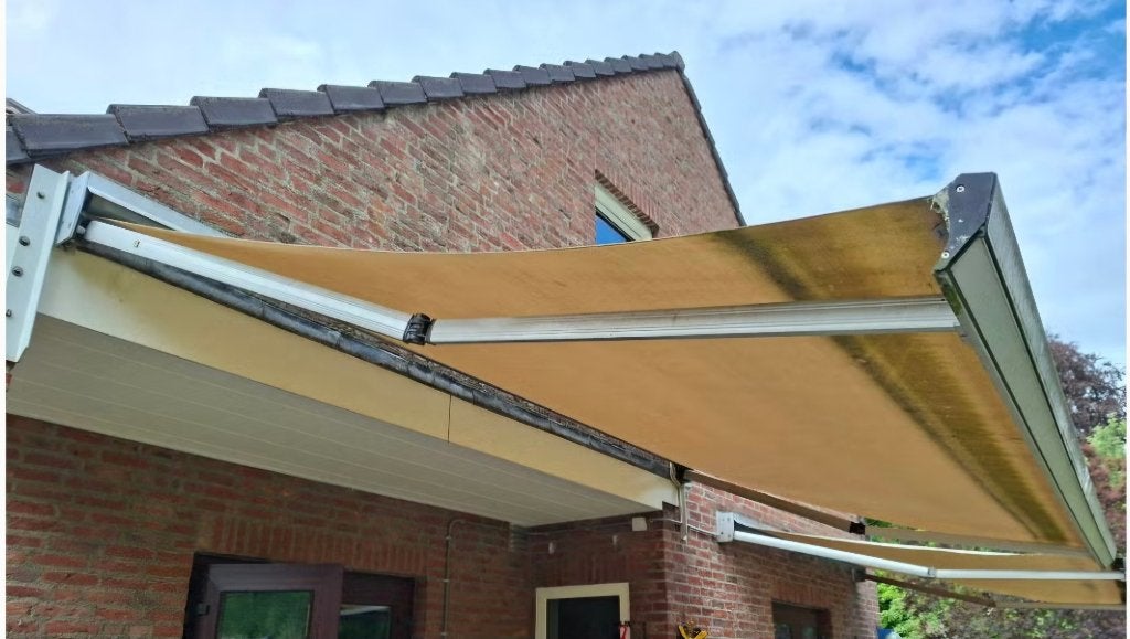 Elektrisch zonnescherm, Ophalen, Gebruikt, 150 tot 300 cm, 250 cm tot 450 cm