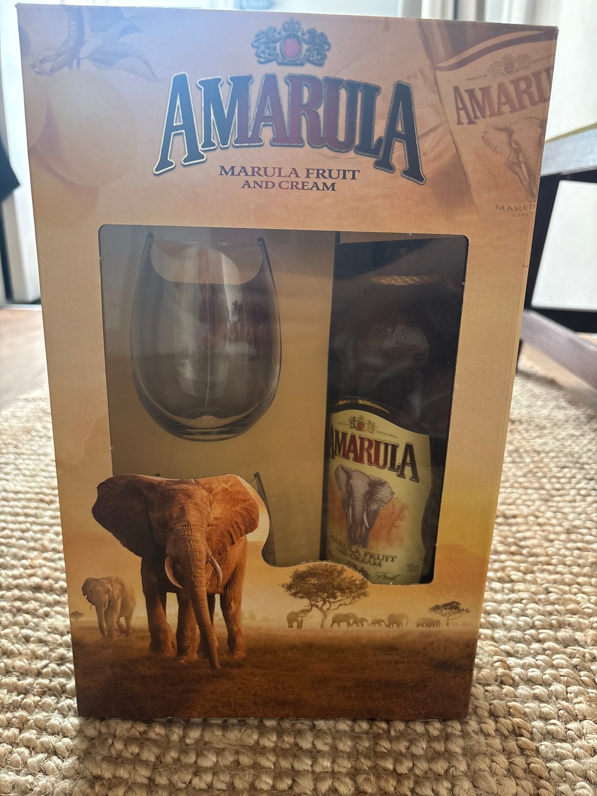 Amarula Marula Fruit and Cream likeur met glas, Ophalen, Nieuw, Bruin, Glas