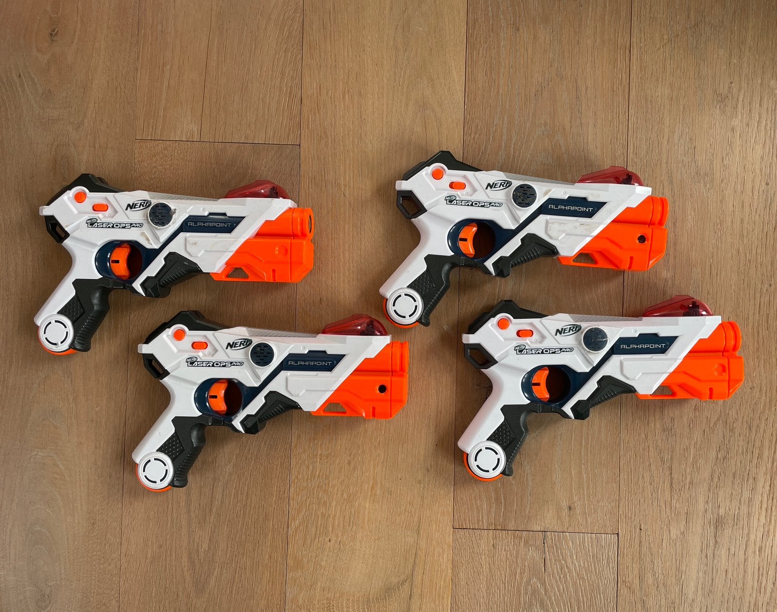 Nerf laser ops pro game 4 stuks, Kinderen en Baby's, Speelgoed | Buiten | Actiespeelgoed, Ophalen of Verzenden, Gebruikt