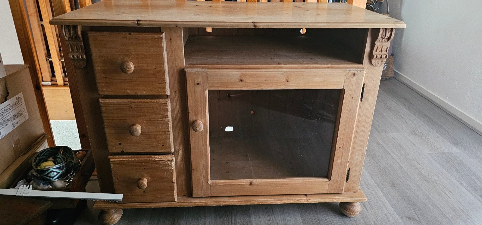 Grenenhouten TV meubel - 100x50x75 cm, Huis en Inrichting, Ophalen, Gebruikt, 50 tot 100 cm, Minder dan 100 cm